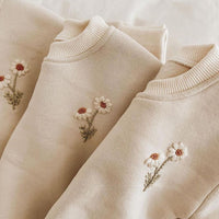 Flower Fleece Pullover Sweatshirt+Pants Set Girls - Toddler Girl Clothes Outfit